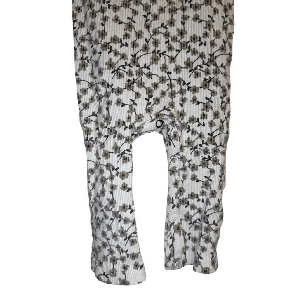 Jessica Simpson Baby‎ Girls Floral Ribbed Ruffle Romper Jumpsuit One Piece  3-6M